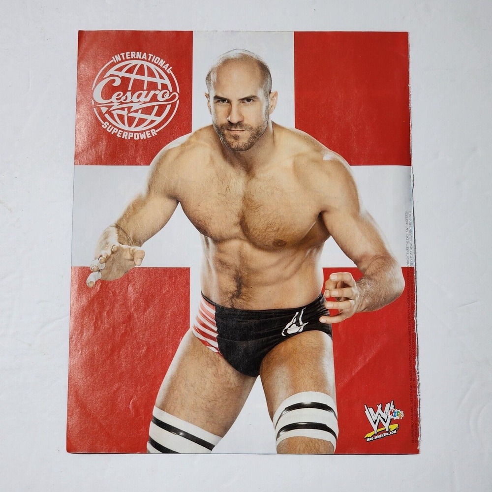 Cesaro Claudio Castagnoli shirtless WWE Kids pinup clipping 8x10.5
